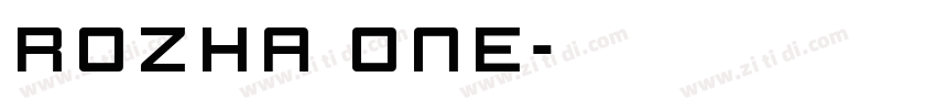 ROZHA ONE字体转换